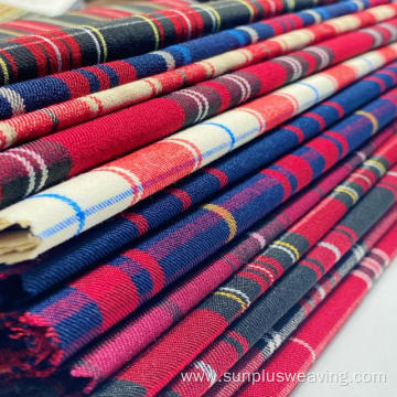 wholesale stretch yarn plaids fabric women clothing 2021